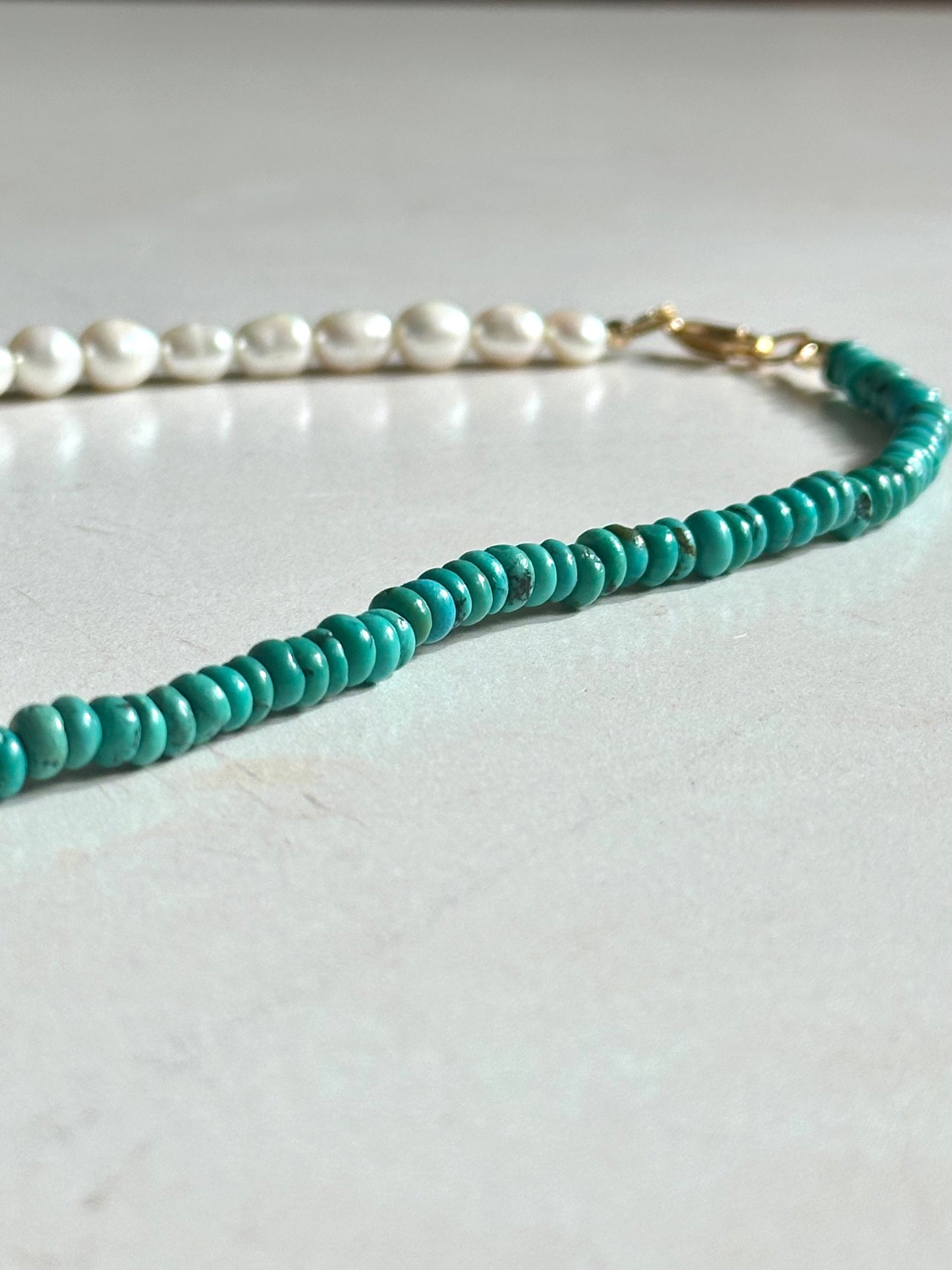 Turquoise and Pearl Necklace