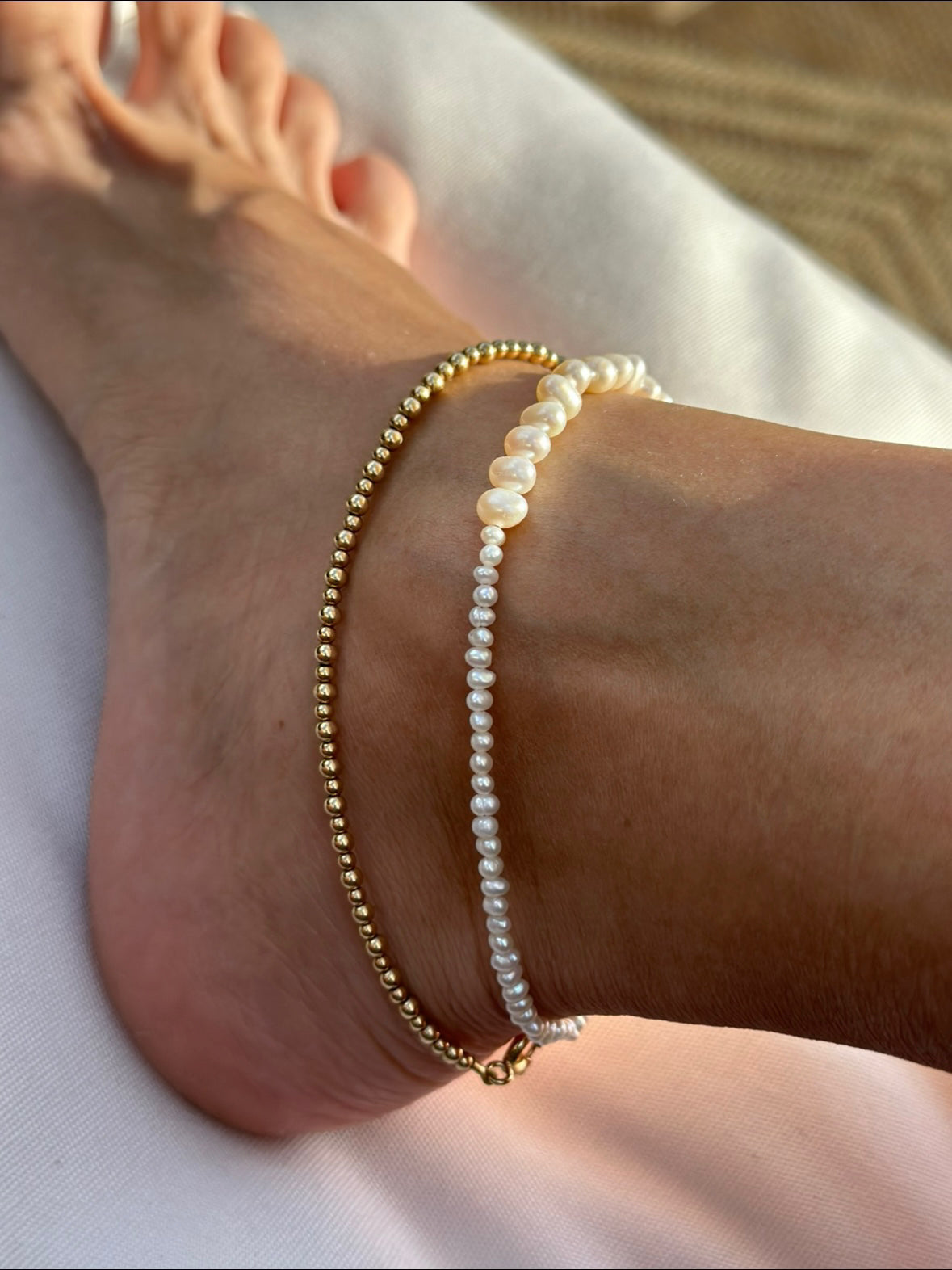 Gold Bead  Anklet