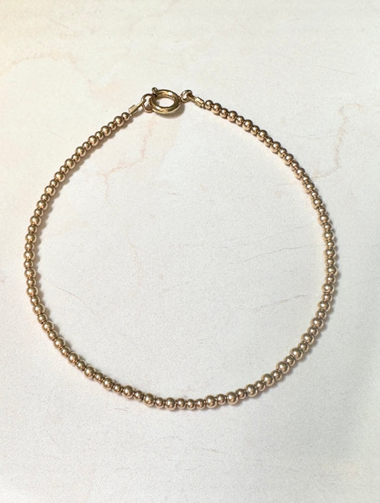 Gold Bead  Anklet