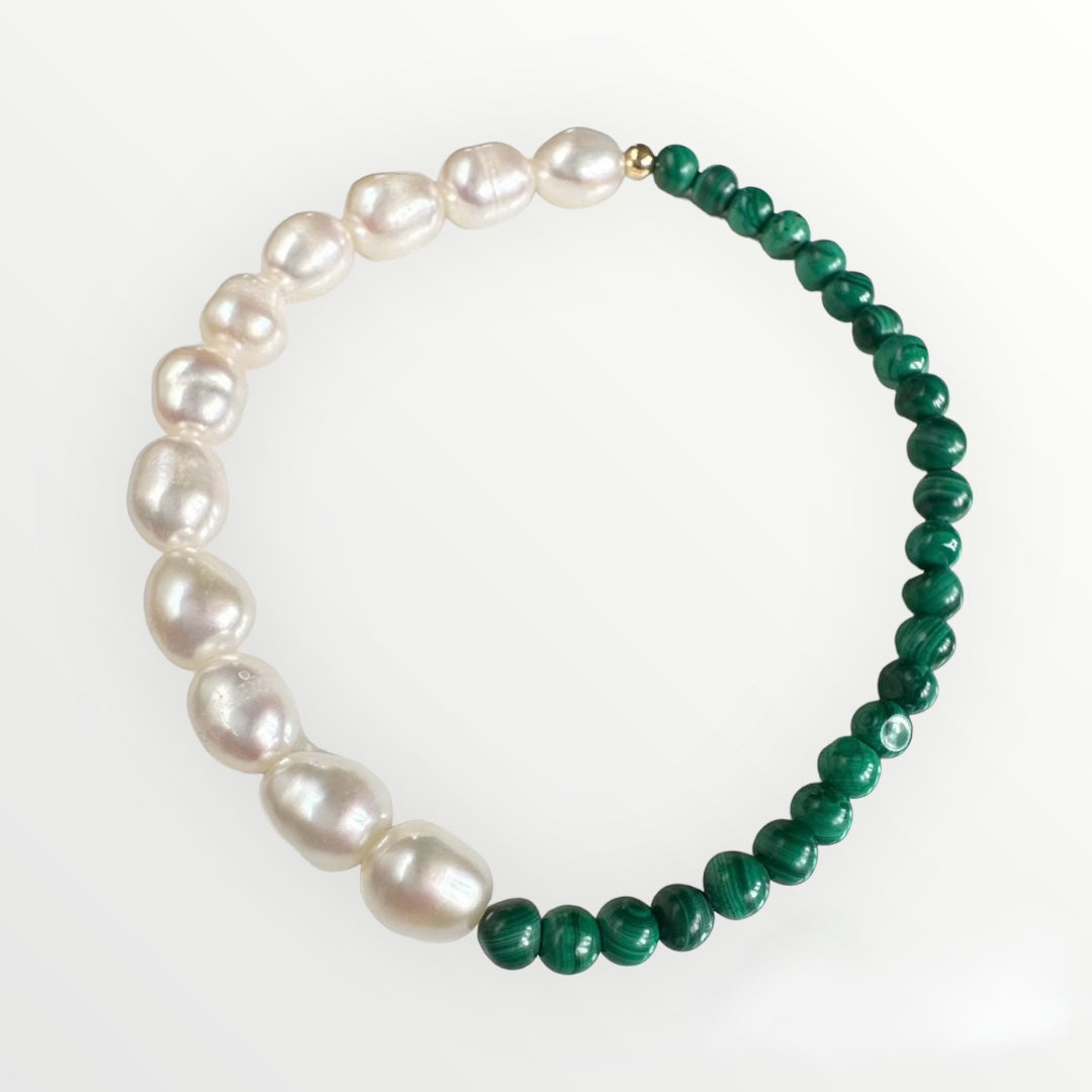 Malachite Pearl Bracelet