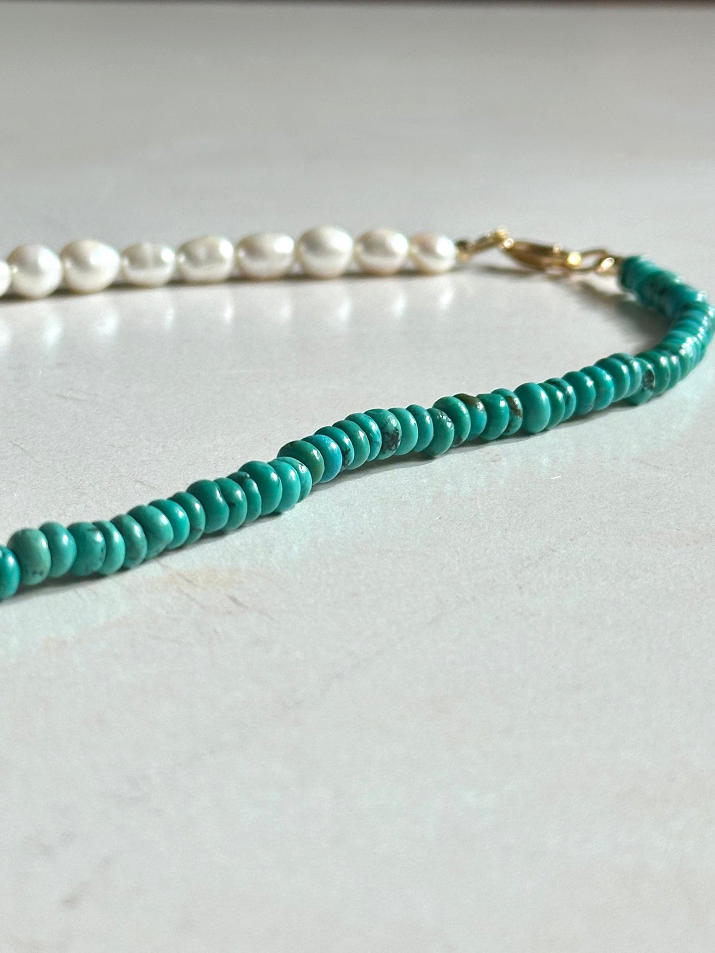 Turquoise and Pearl Necklace